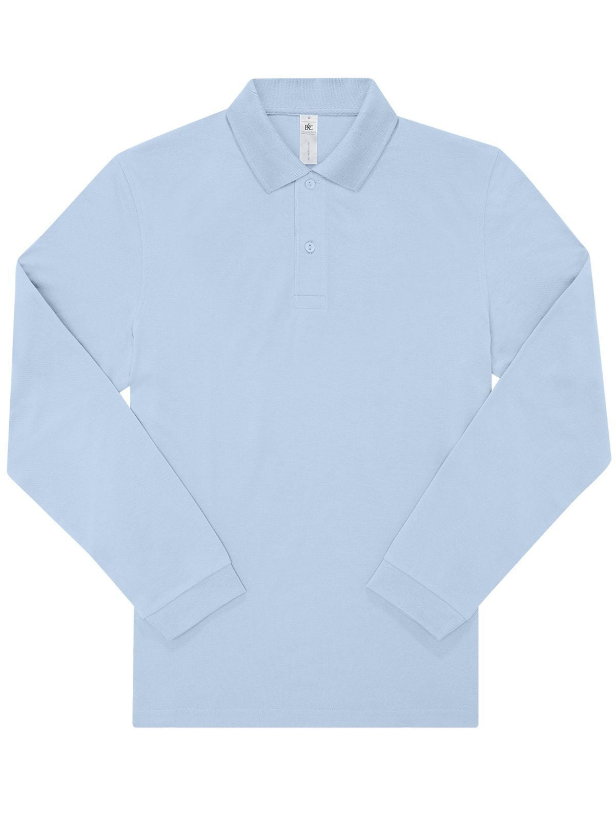 My polo 180 LSL Herren Poloshirt – B&C – Farbe blush blue – individuell veredelbar