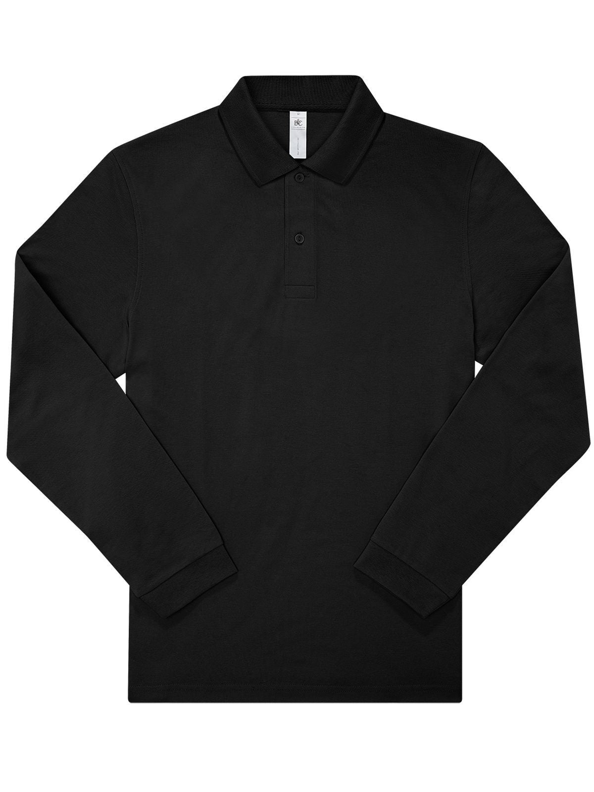 My polo 180 LSL Herren Poloshirt – B&C – Farbe Schwarz – individuell veredelbar
