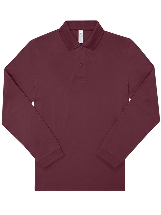 My polo 180 LSL Herren Poloshirt – B&C – Farbe Burgundy – individuell veredelbar