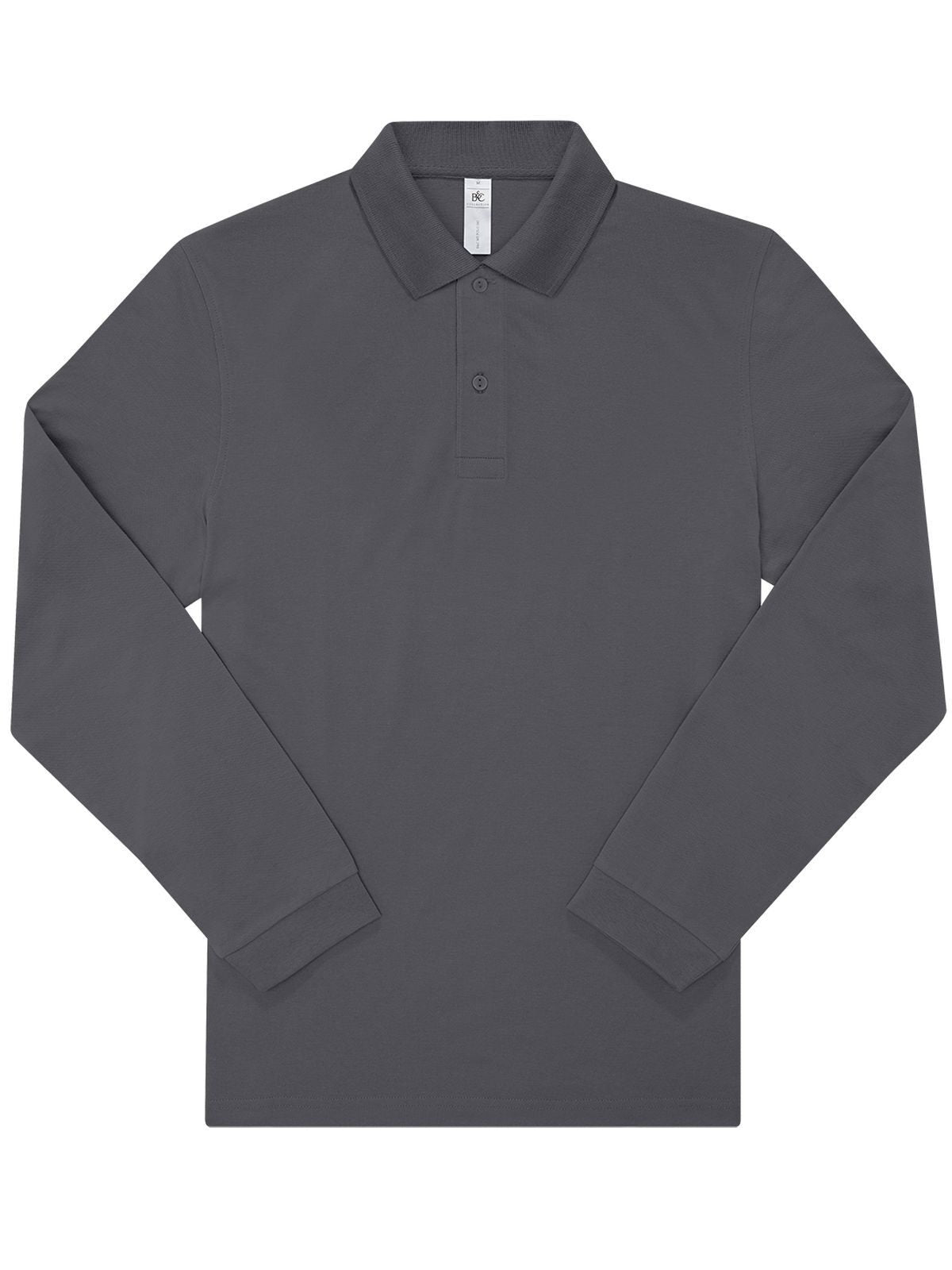 My polo 180 LSL Herren Poloshirt – B&C – Farbe Dunkelgrau – individuell veredelbar