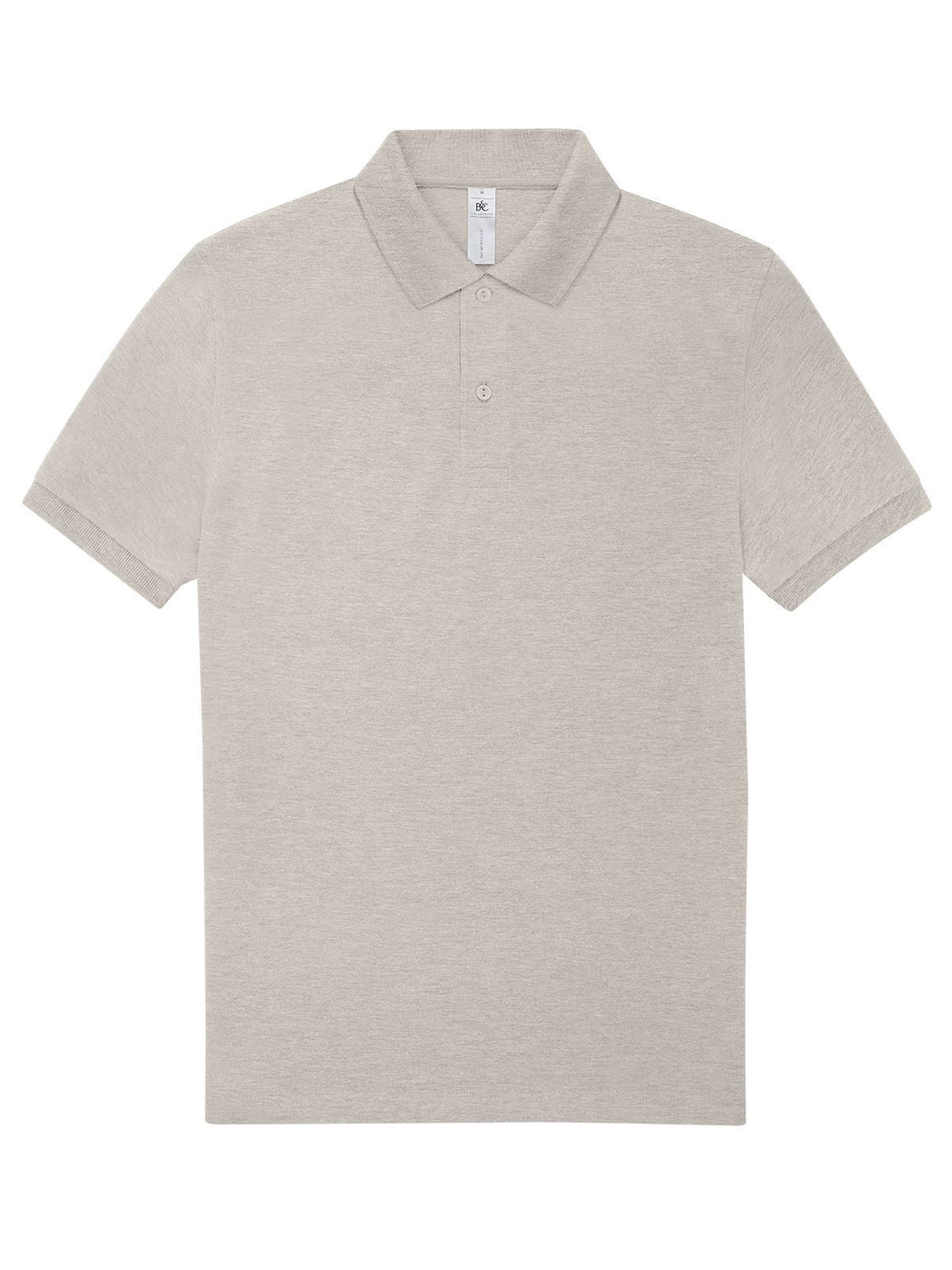 My polo 210 Poloshirt – B&C – Farbe heather grey fog – individuell veredelbar