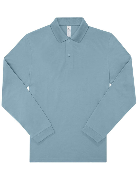 My polo 210 LSL Poloshirt – B&C – Farbe amalfi blue – individuell veredelbar