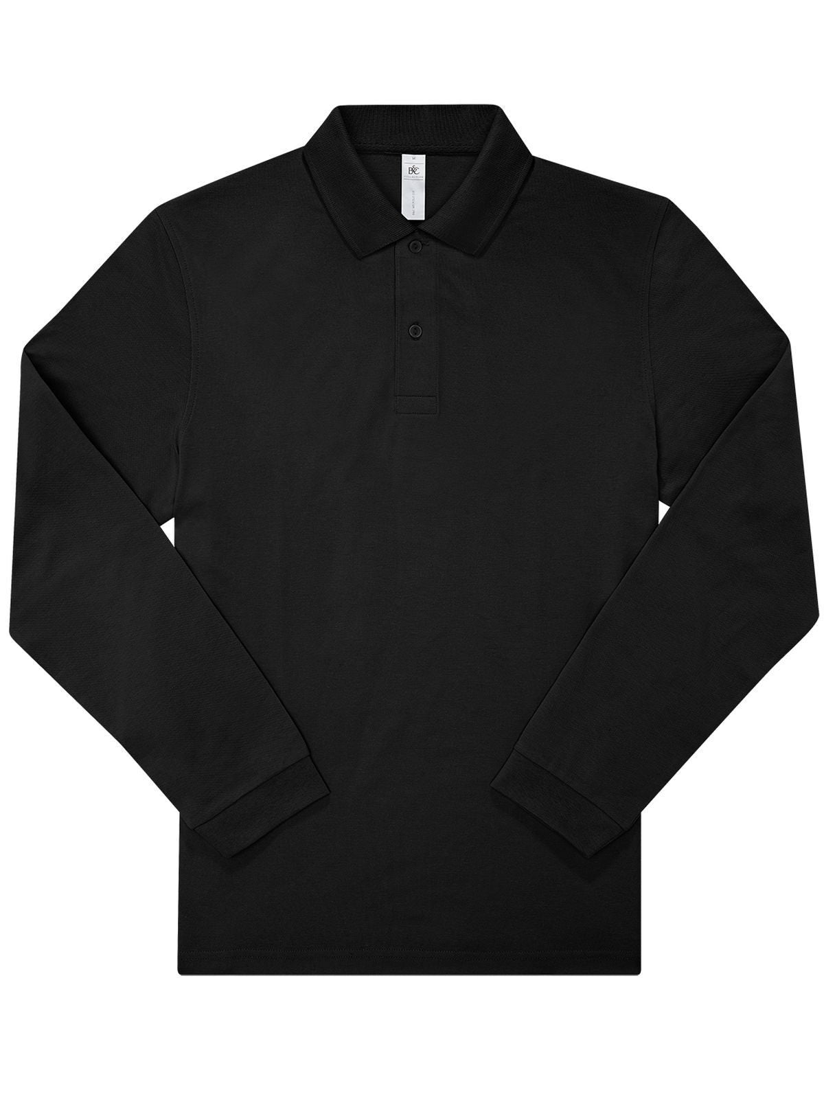My polo 210 LSL Poloshirt – B&C – Farbe Schwarz – individuell veredelbar