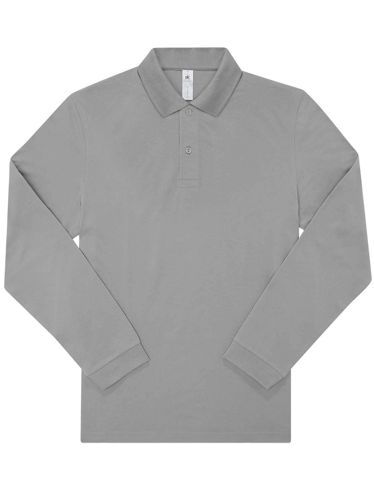 My polo 210 LSL Poloshirt – B&C – Farbe Sport Grau – individuell veredelbar