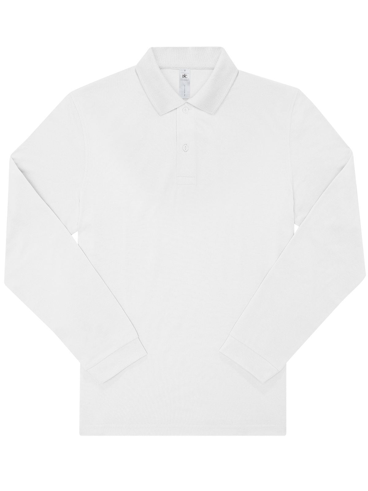 My polo 210 LSL Poloshirt – B&C – Farbe Weiß – individuell veredelbar