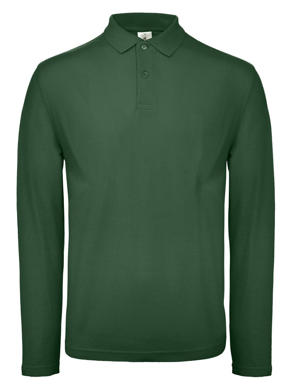 ID.001 LSL Herren Poloshirt – B&C – Farbe bottle green – individuell veredelbar