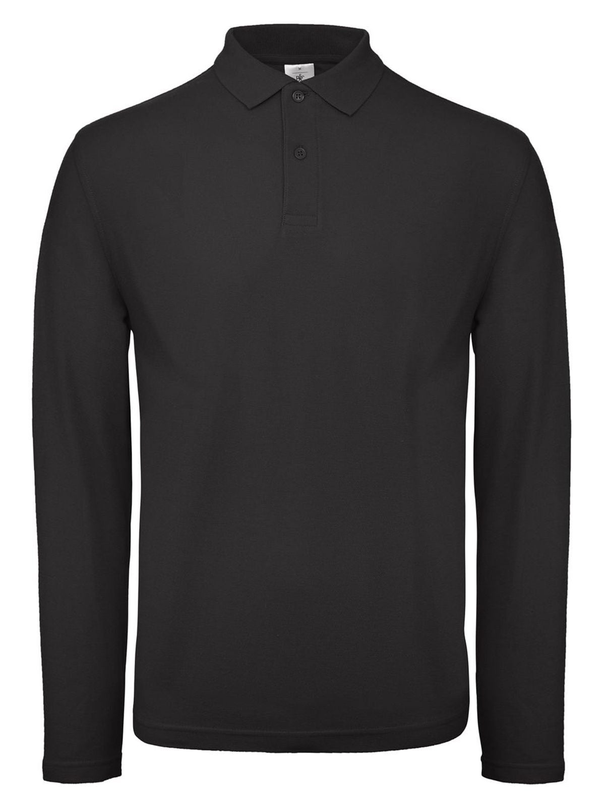 ID.001 LSL Herren Poloshirt – B&C – Farbe Schwarz – individuell veredelbar