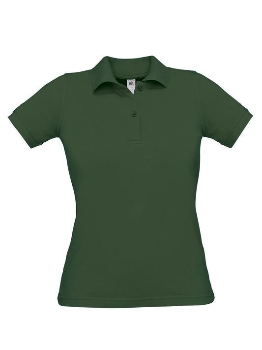 Safran Pure Women Damen Poloshirt – B&C – Farbe bottle green – individuell veredelbar