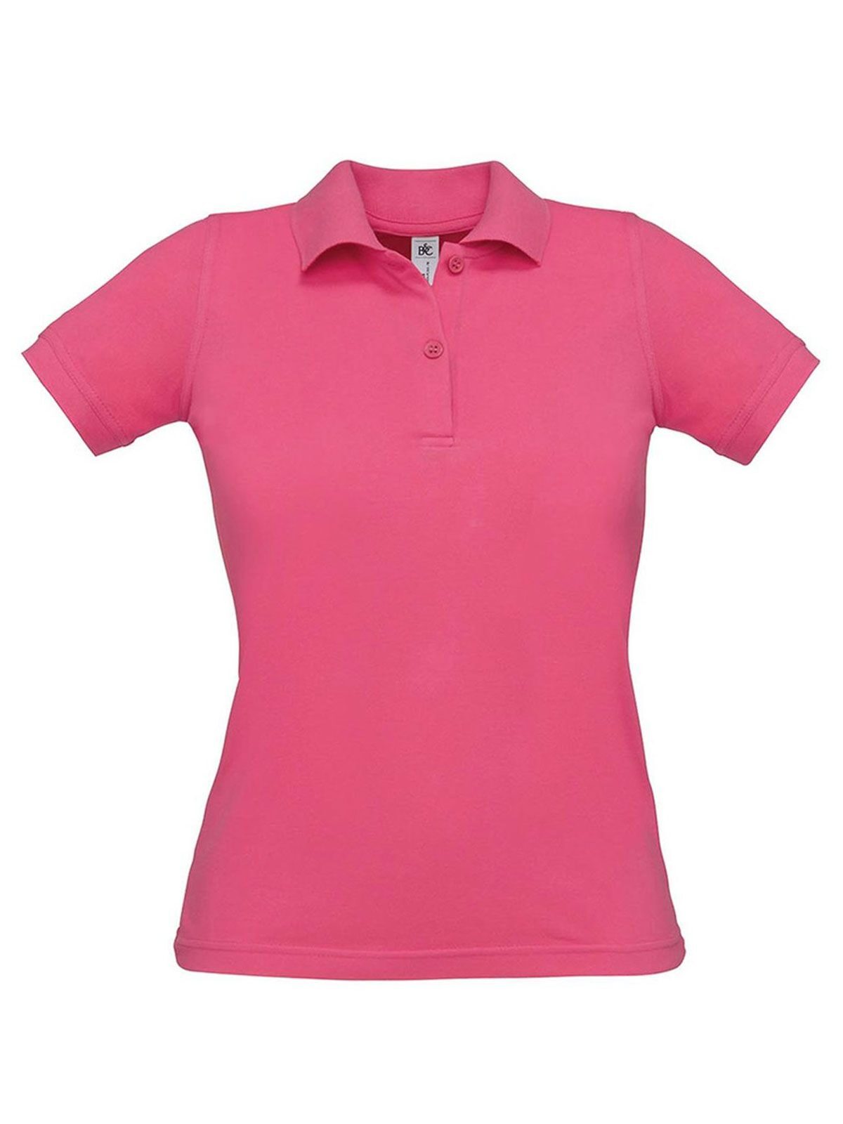 Safran Pure Women Damen Poloshirt – B&C – Farbe Fuchsia – individuell veredelbar