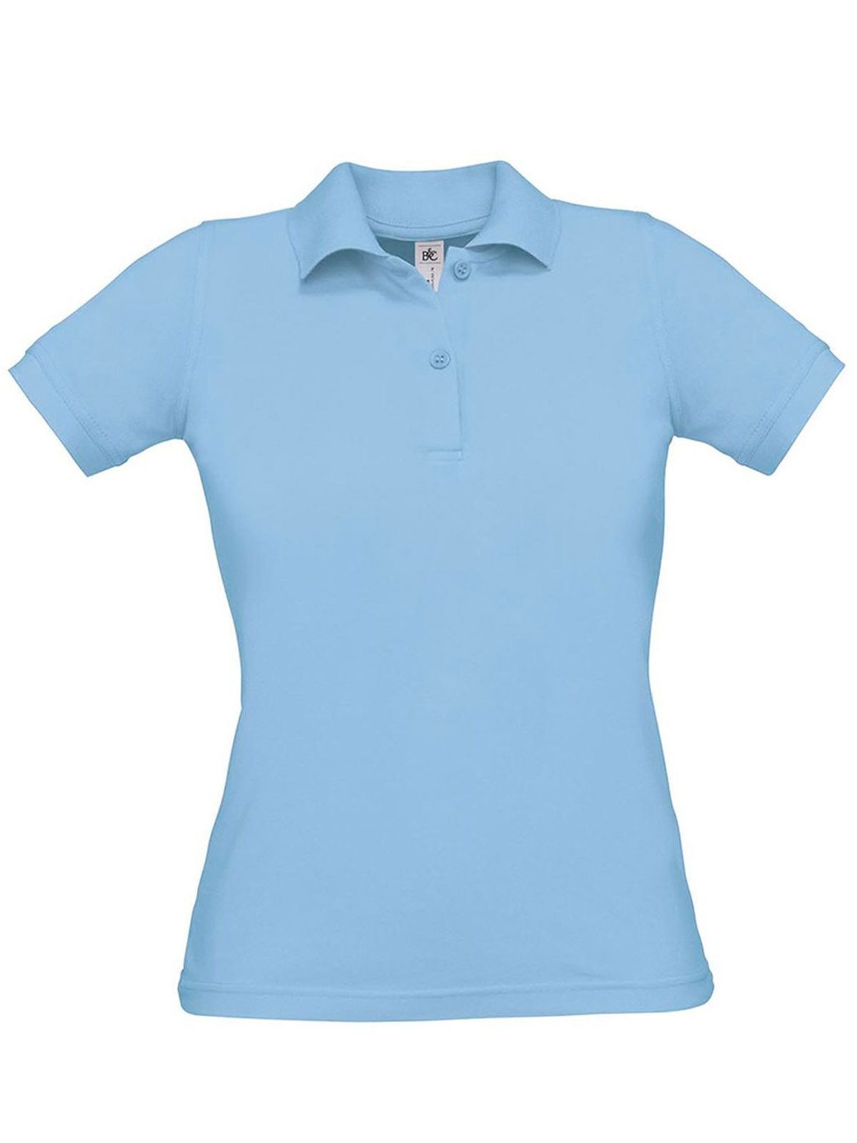 Safran Pure Women Damen Poloshirt – B&C – Farbe Hellblau – individuell veredelbar