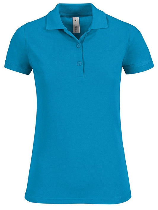 Safran Timeless Women Damen Poloshirt – B&C – Farbe atoll – individuell veredelbar
