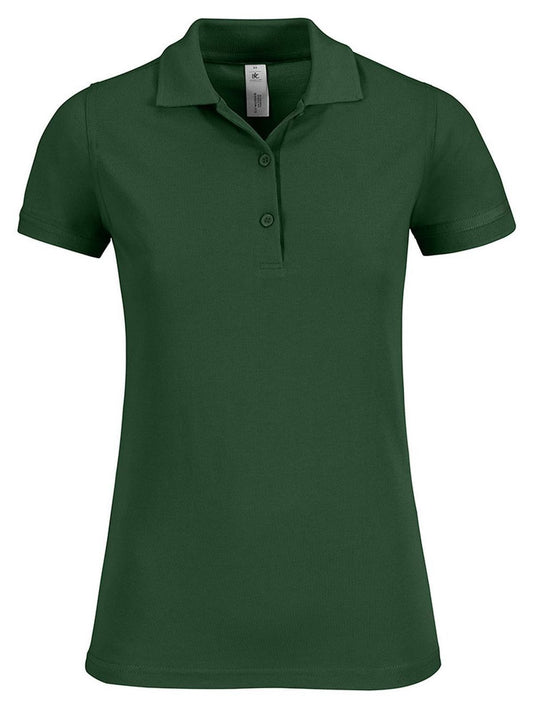 Safran Timeless Women Damen Poloshirt – B&C – Farbe bottle green – individuell veredelbar