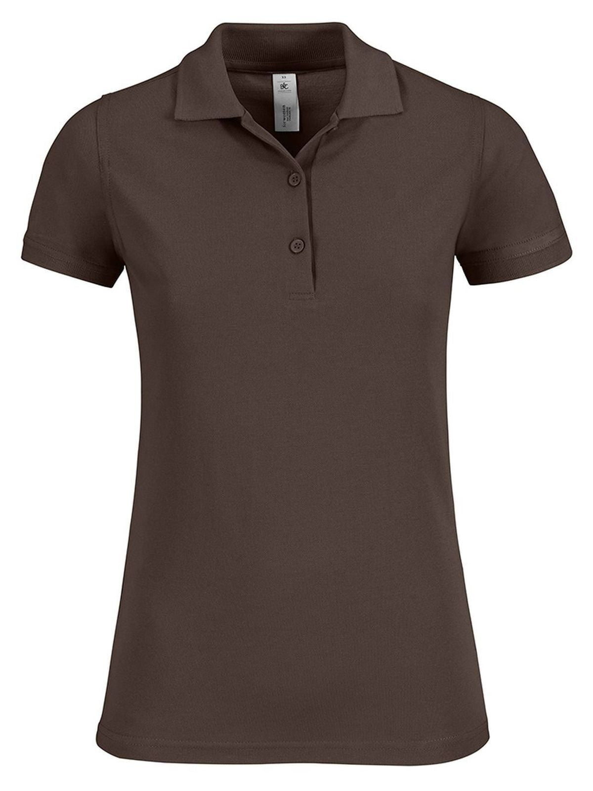 Safran Timeless Women Damen Poloshirt – B&C – Farbe Braun – individuell veredelbar