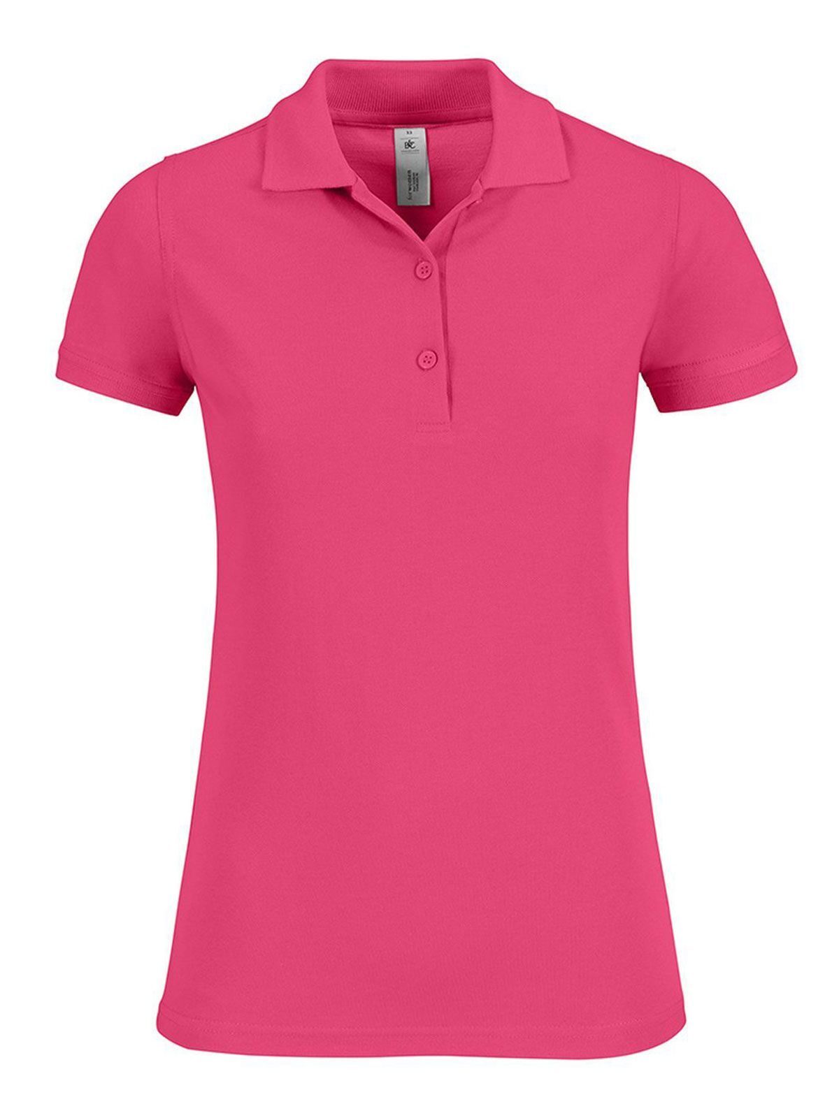 Safran Timeless Women Damen Poloshirt – B&C – Farbe Fuchsia – individuell veredelbar