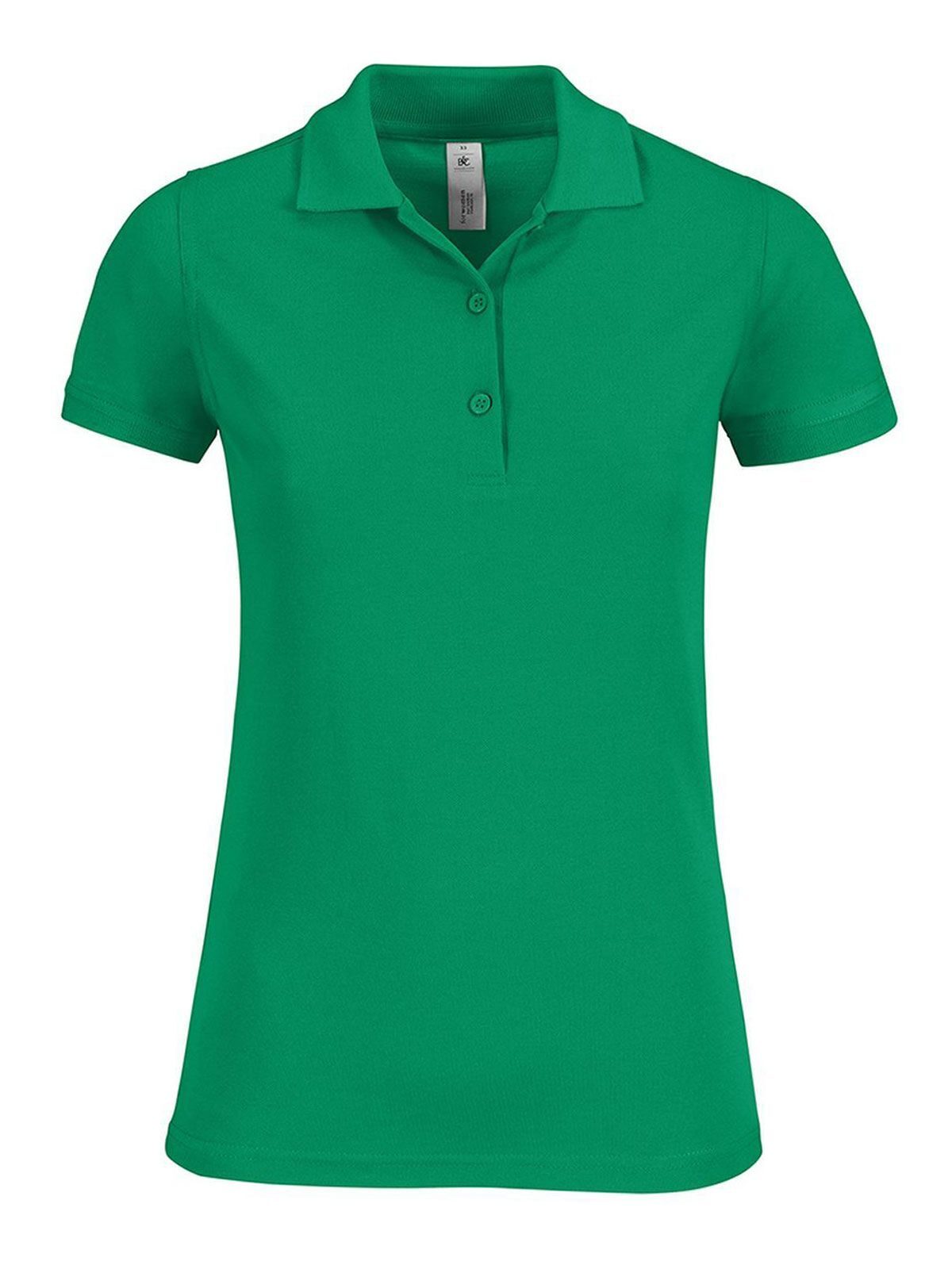 Safran Timeless Women Damen Poloshirt – B&C – Farbe Kellygrün – individuell veredelbar