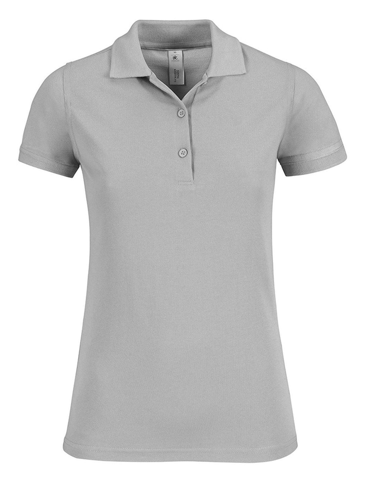 Safran Timeless Women Damen Poloshirt – B&C – Farbe pacific grey – individuell veredelbar