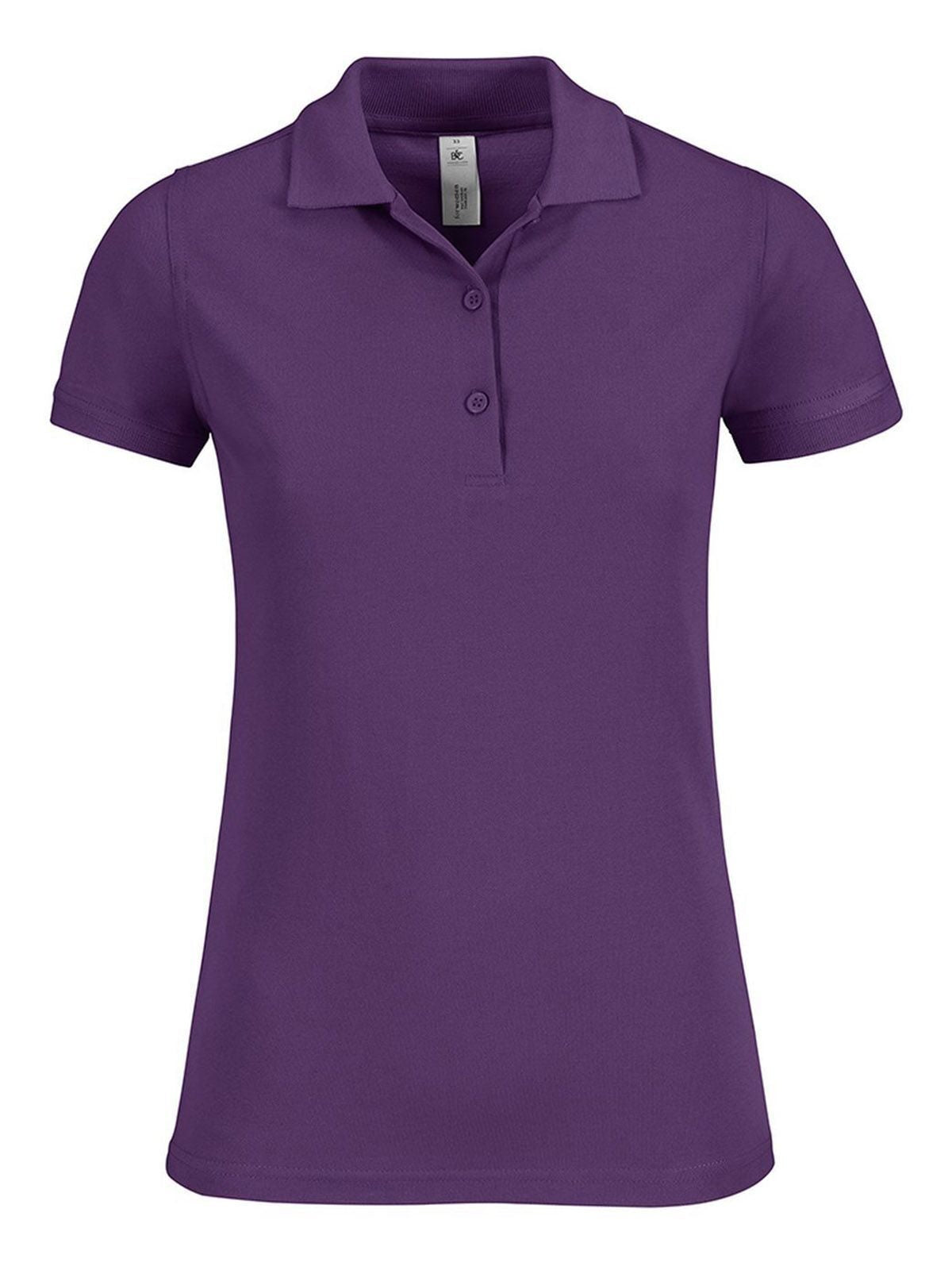 Safran Timeless Women Damen Poloshirt – B&C – Farbe Lila – individuell veredelbar