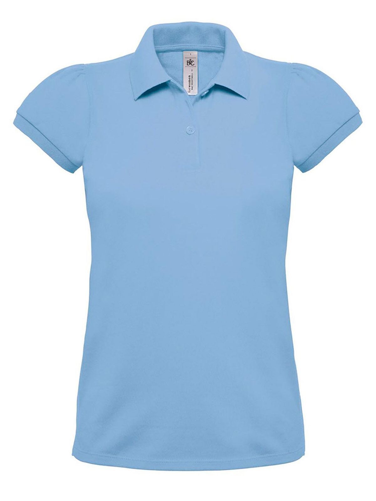 Heavymill Damen Poloshirt – B&C – Farbe Hellblau – individuell veredelbar