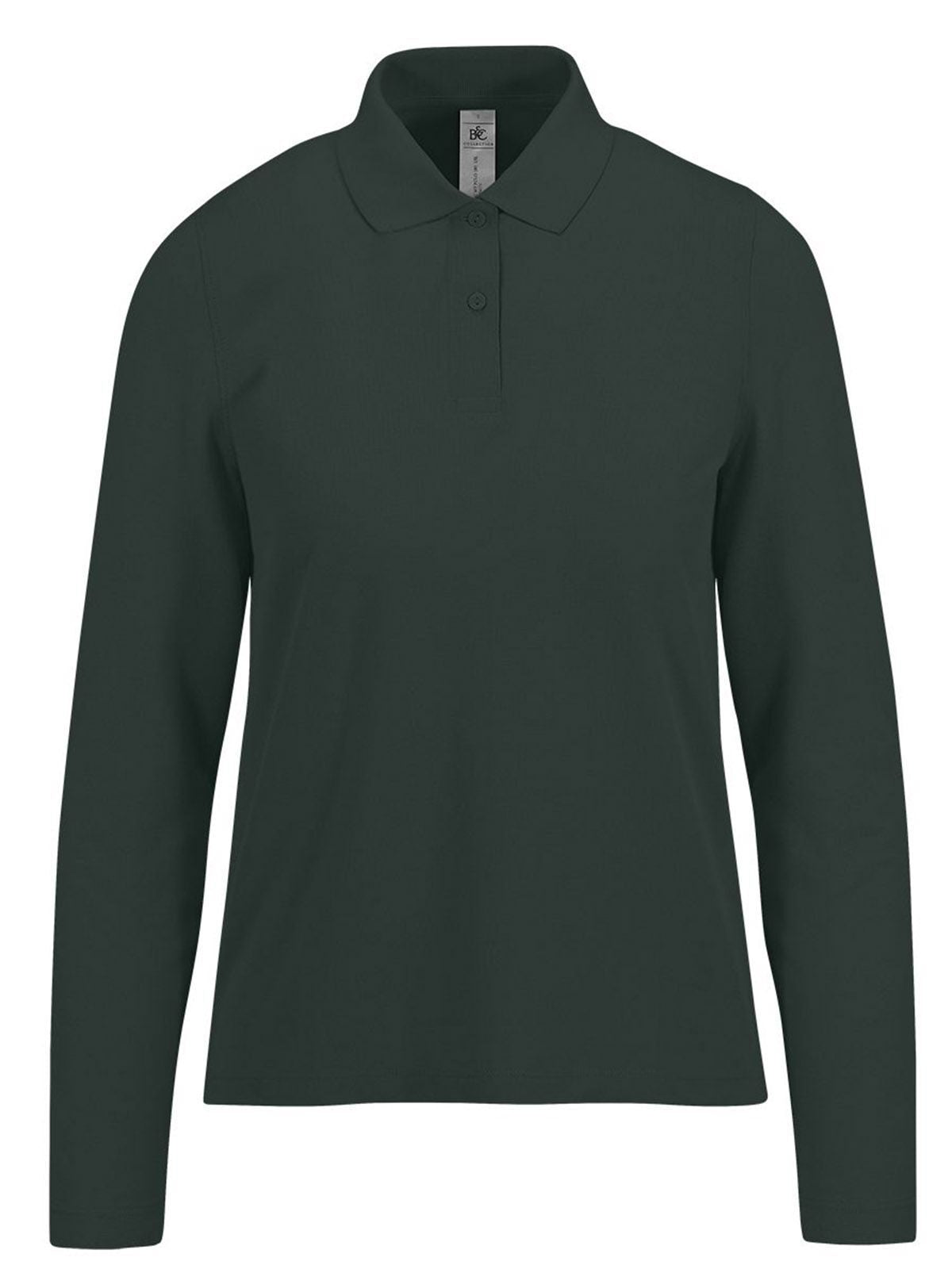 My polo 180 LSL Damen Poloshirt – B&C – Farbe dark forest – individuell veredelbar