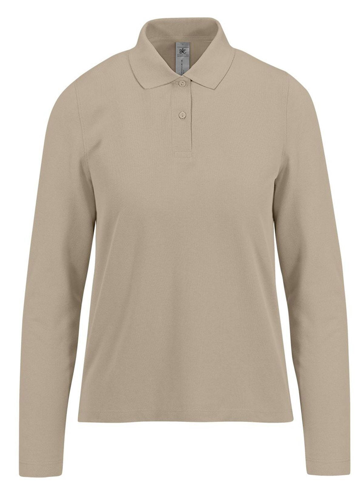 My polo 180 LSL Damen Poloshirt – B&C – Farbe Mastic – individuell veredelbar
