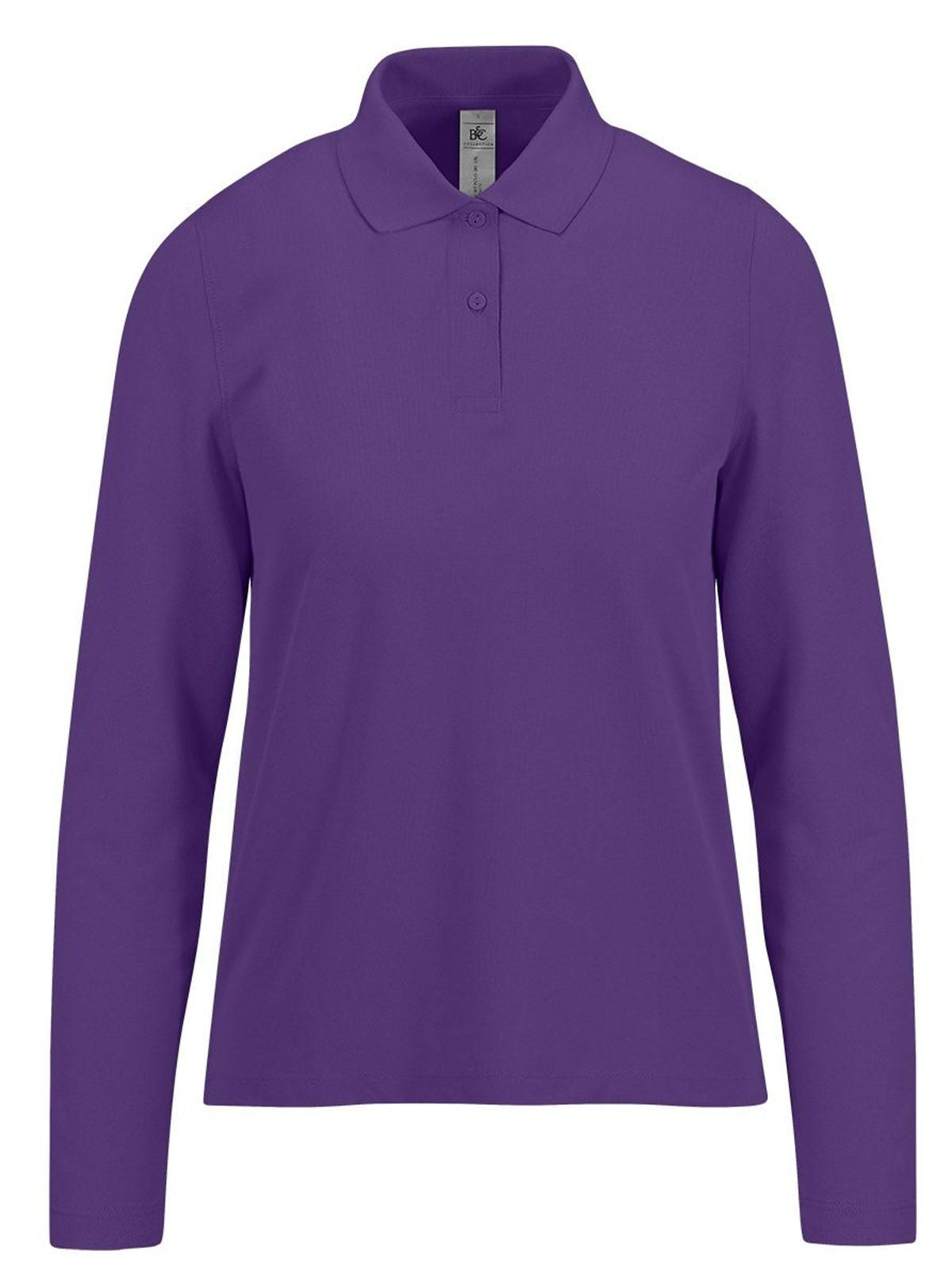 My polo 180 LSL Damen Poloshirt – B&C – Farbe meta lilac – individuell veredelbar