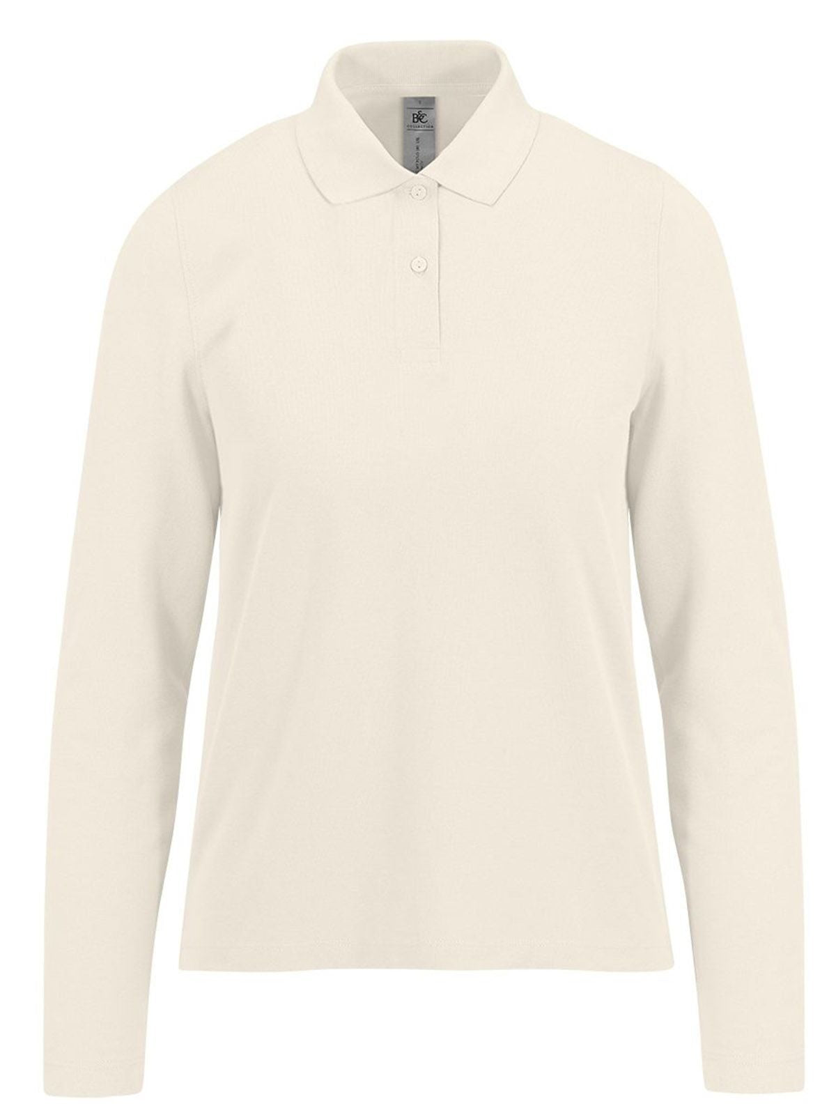 My polo 180 LSL Damen Poloshirt – B&C – Farbe Off White – individuell veredelbar