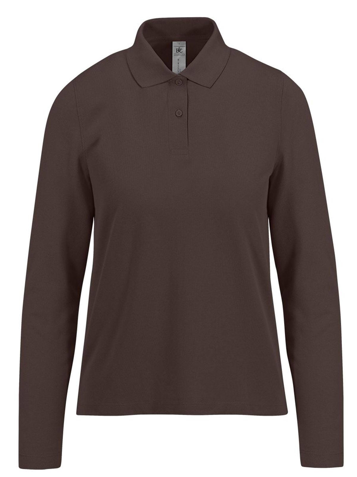 My polo 180 LSL Damen Poloshirt – B&C – Farbe roasted coffee – individuell veredelbar