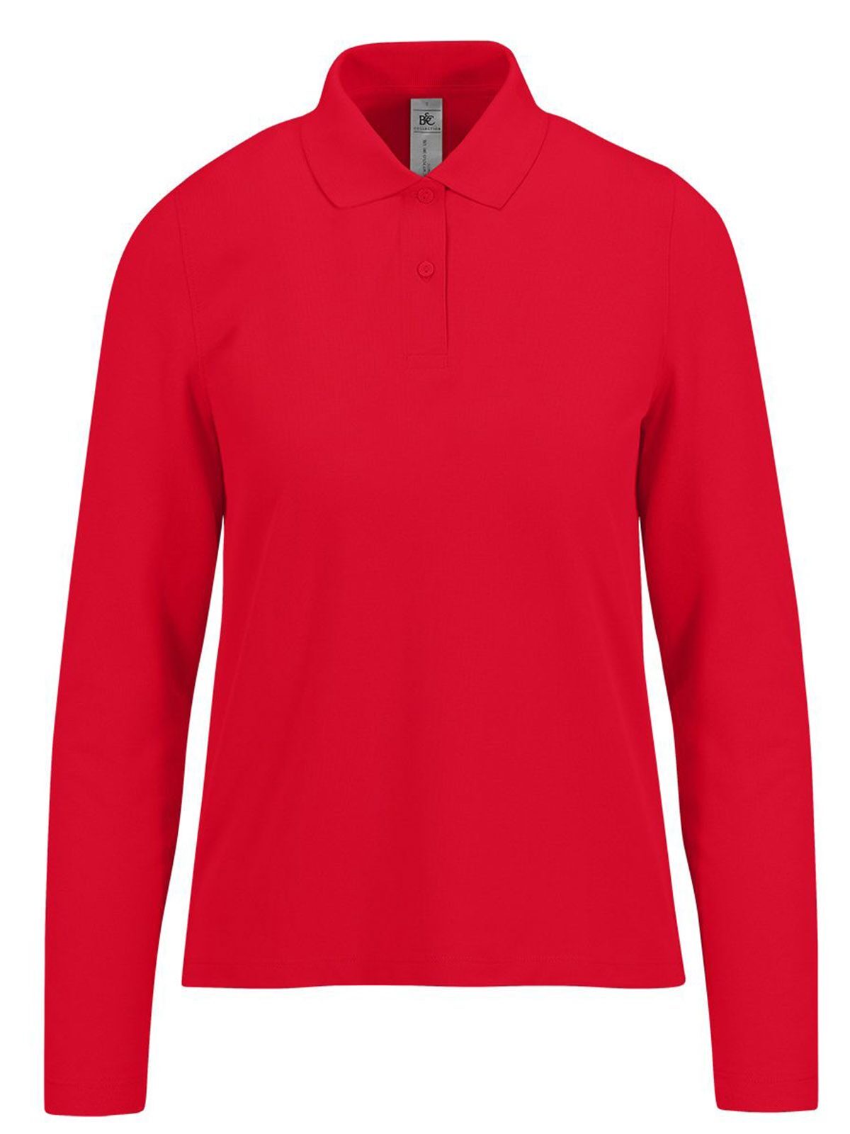 My polo 180 LSL Damen Poloshirt – B&C – Farbe Rot – individuell veredelbar