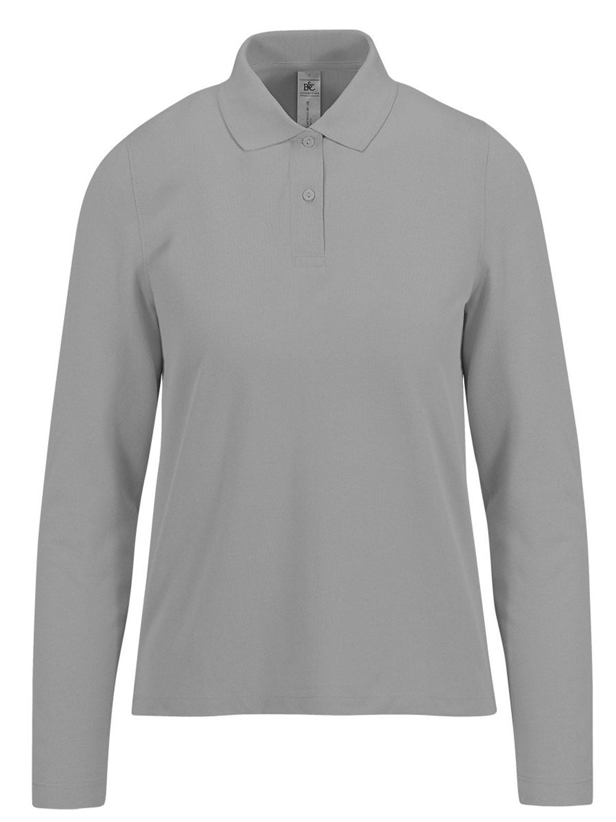 My polo 180 LSL Damen Poloshirt – B&C – Farbe Sport Grau – individuell veredelbar
