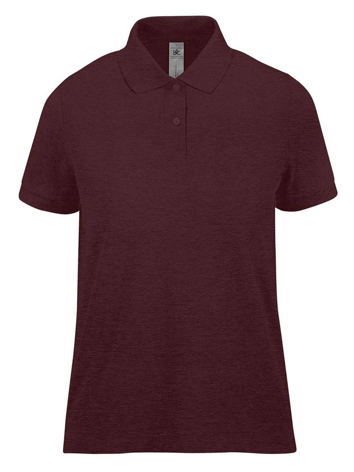 My polo 210 Damen Poloshirt – B&C – Farbe heather burgundy – individuell veredelbar