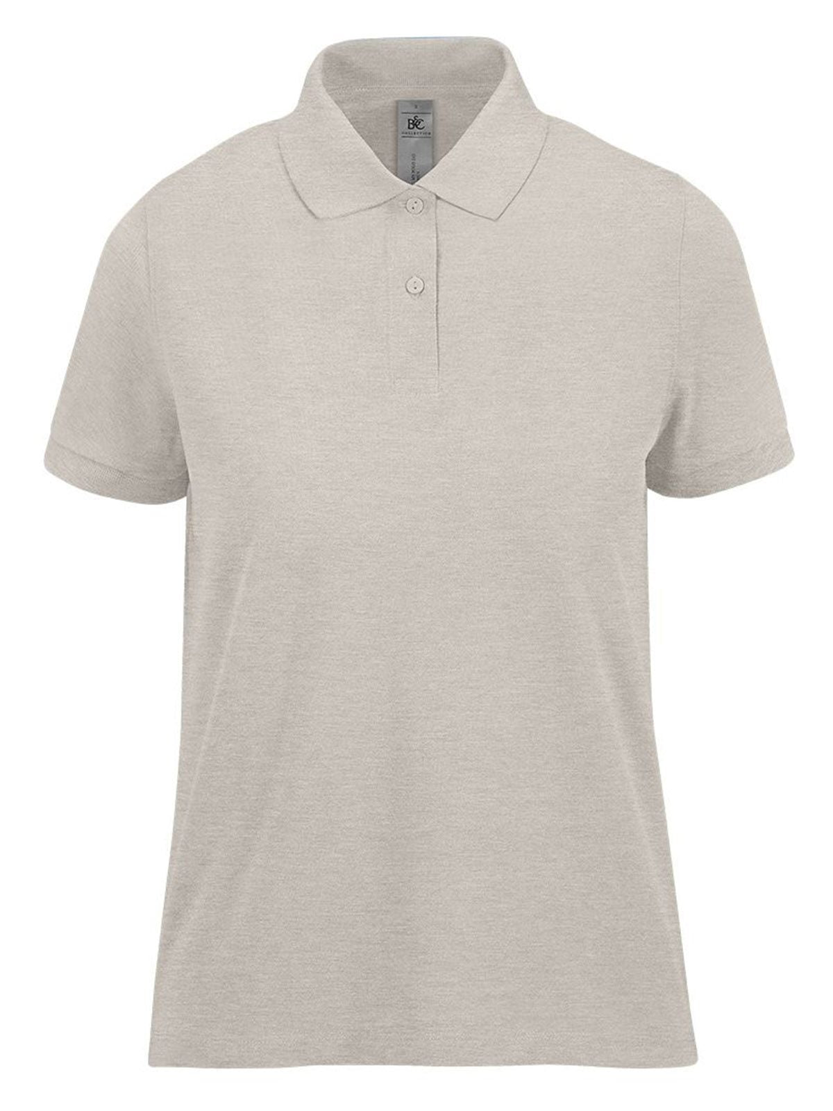 My polo 210 Damen Poloshirt – B&C – Farbe heather grey fog – individuell veredelbar