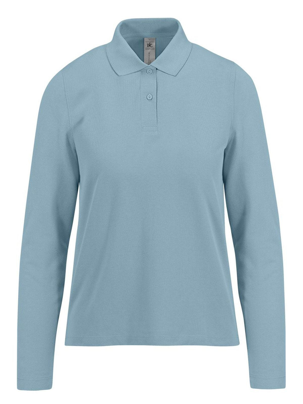 My polo 210 LSL Damen Poloshirt – B&C – Farbe amalfi blue – individuell veredelbar