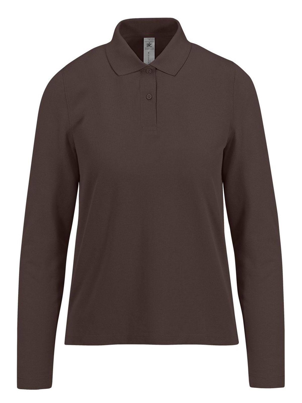 My polo 210 LSL Damen Poloshirt – B&C – Farbe roasted coffee – individuell veredelbar