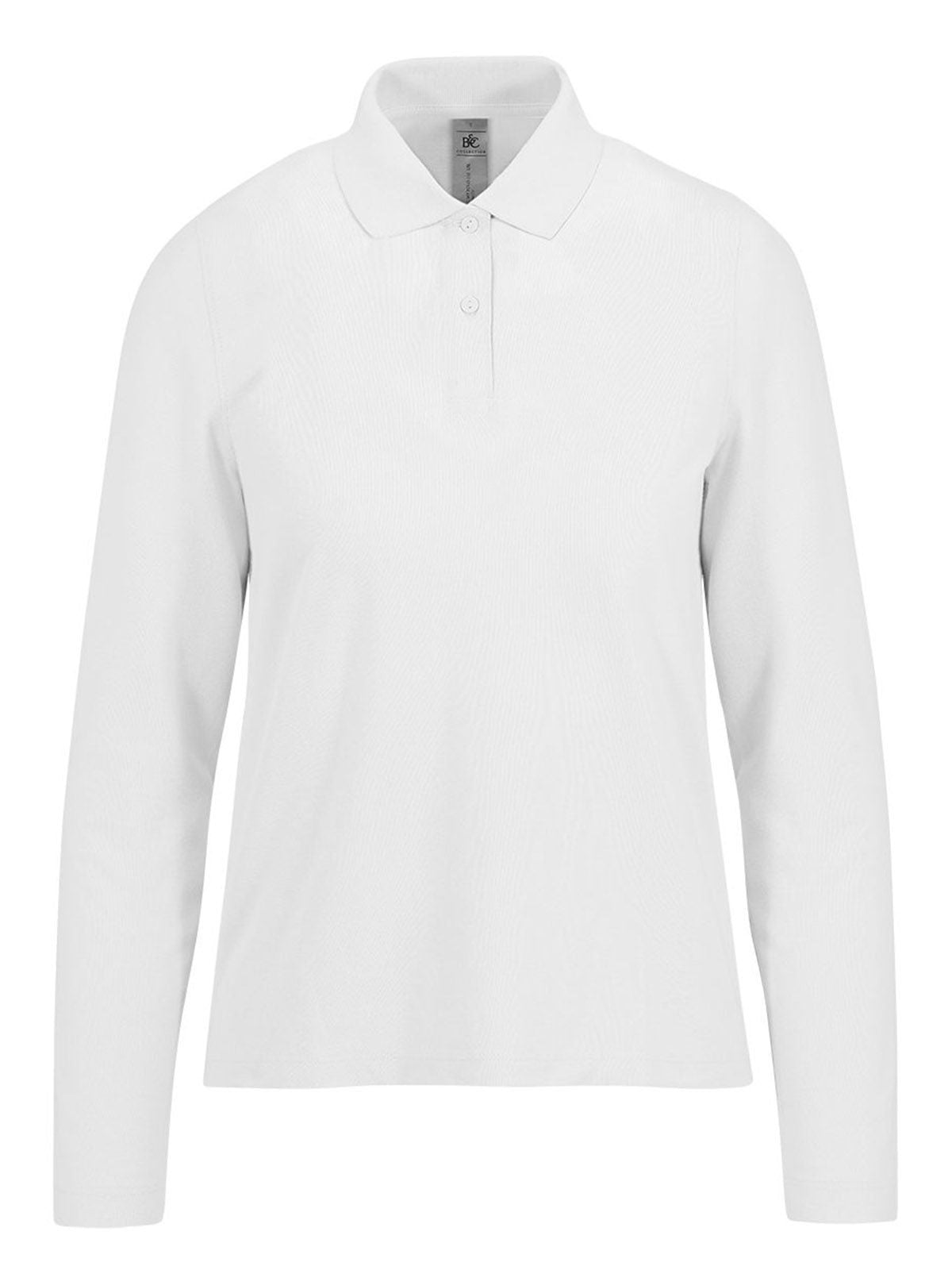 My polo 210 LSL Damen Poloshirt – B&C – Farbe Weiß – individuell veredelbar