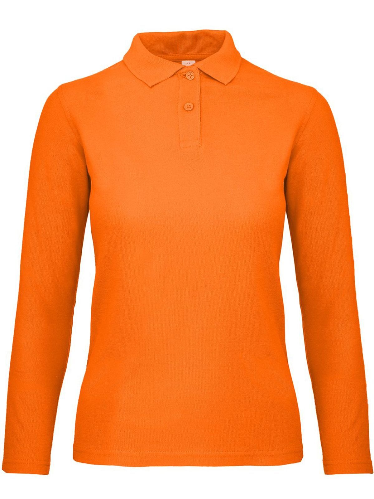 ID.001 LSL Damen Poloshirt – B&C – Farbe Orange – individuell veredelbar