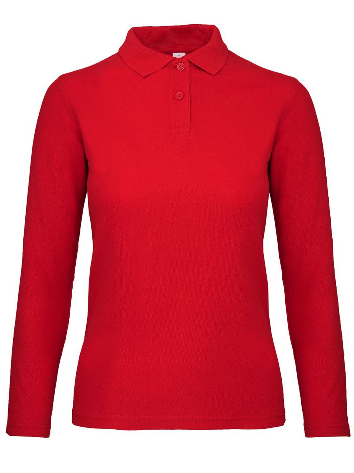 ID.001 LSL Damen Poloshirt – B&C – Farbe Rot – individuell veredelbar