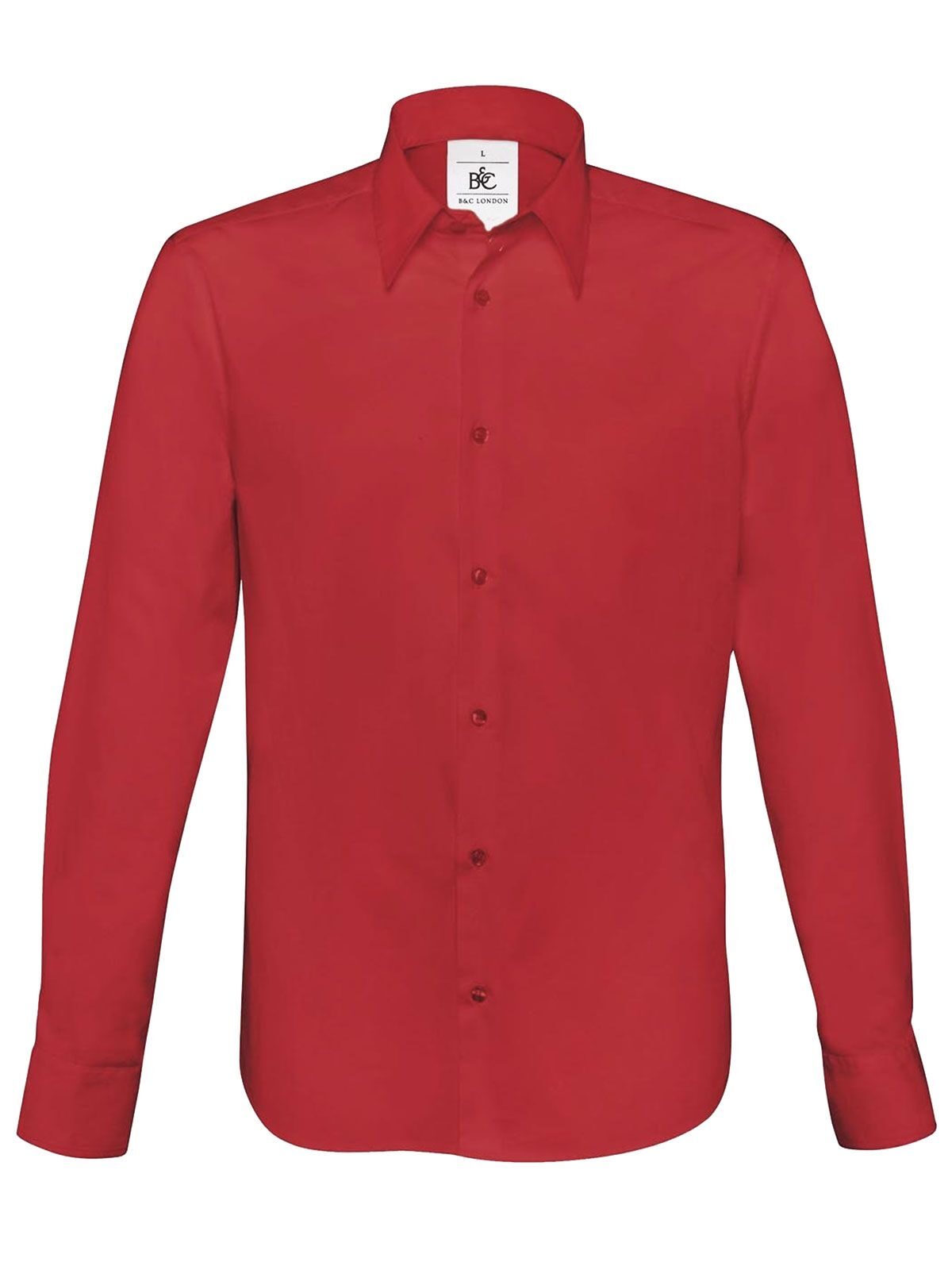 London Herren Hemd / Bluse – B&C – Farbe deep red – individuell veredelbar