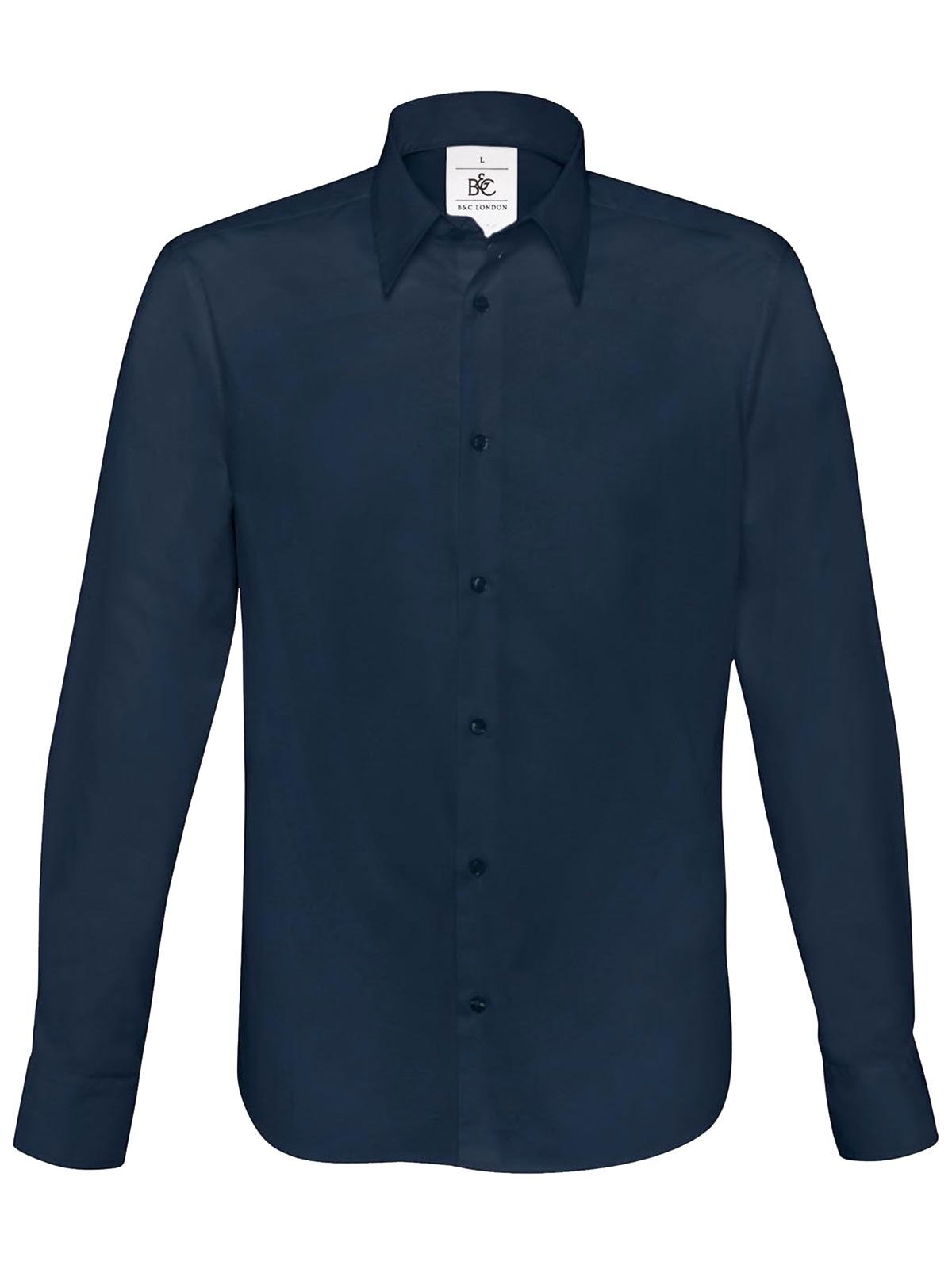 London Herren Hemd / Bluse – B&C – Farbe Navy – individuell veredelbar