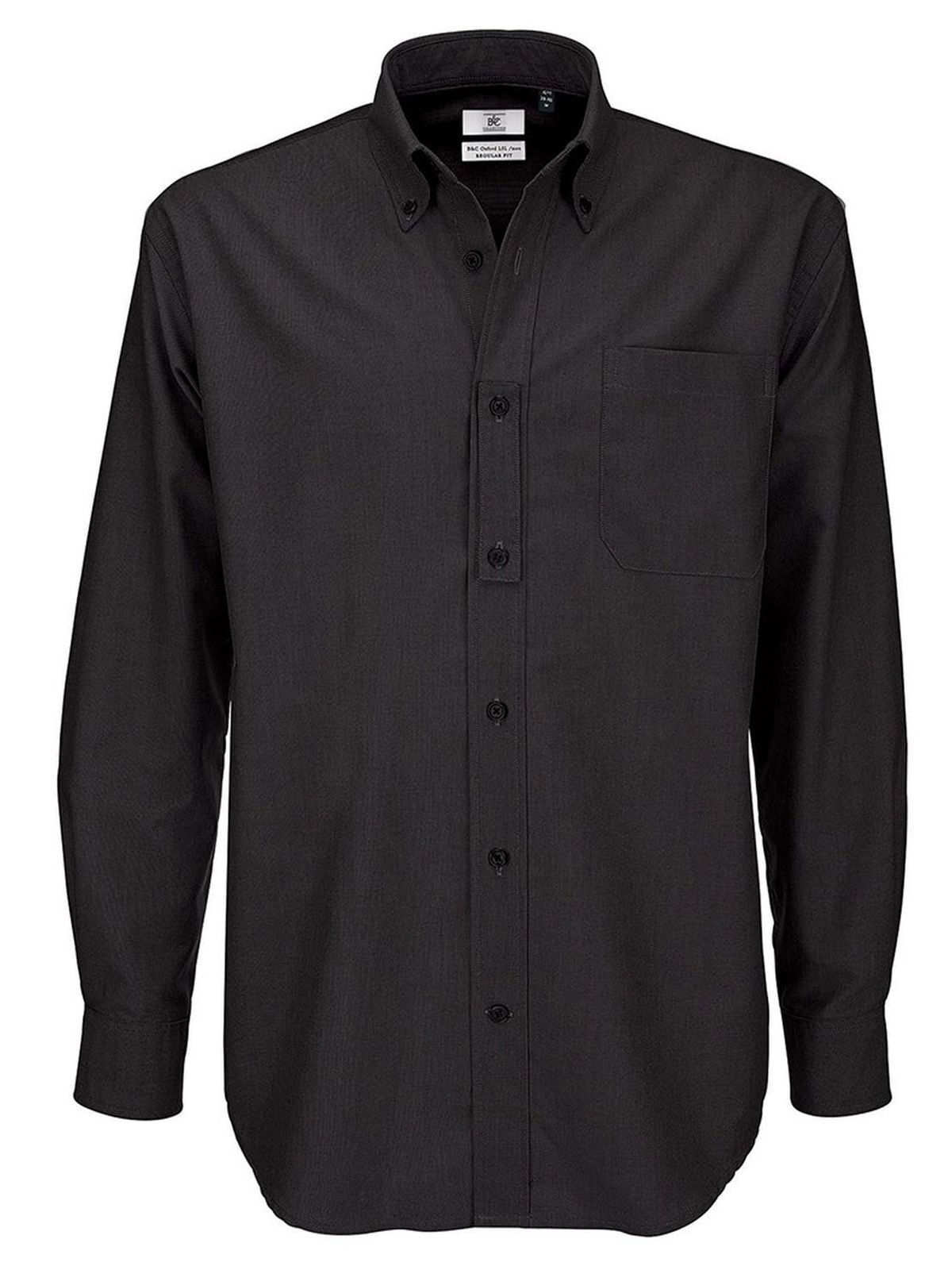 Oxford LSL Herren Hemd / Bluse – B&C – Farbe Schwarz – individuell veredelbar