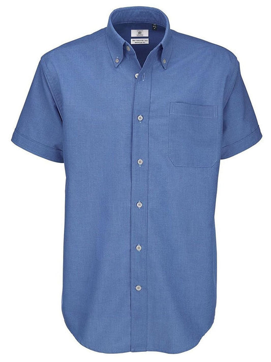 Oxford SSL Herren Hemd / Bluse – B&C – Farbe blue chip – individuell veredelbar