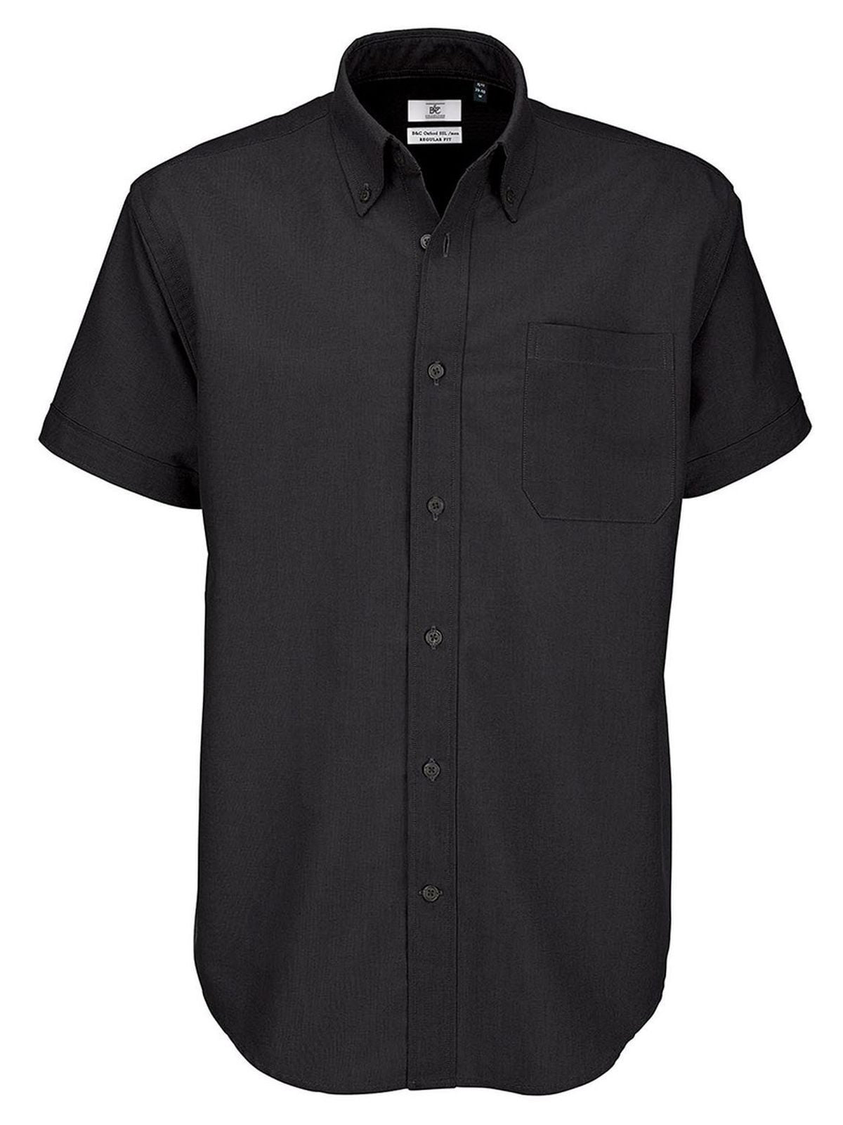 Oxford SSL Herren Hemd / Bluse – B&C – Farbe Schwarz – individuell veredelbar