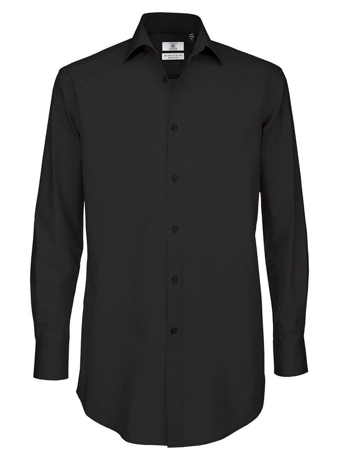 Black Tie LSL Herren Hemd / Bluse – B&C – Farbe Schwarz – individuell veredelbar