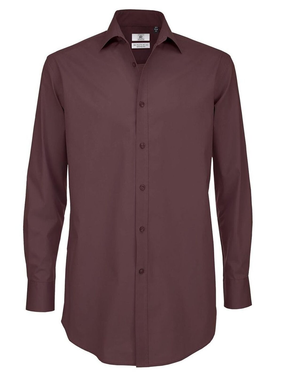 Black Tie LSL Herren Hemd / Bluse – B&C – Farbe luxurious red – individuell veredelbar