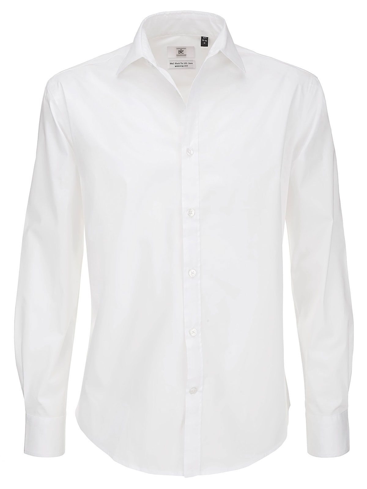 Black Tie LSL Herren Hemd / Bluse – B&C – Farbe Weiß – individuell veredelbar