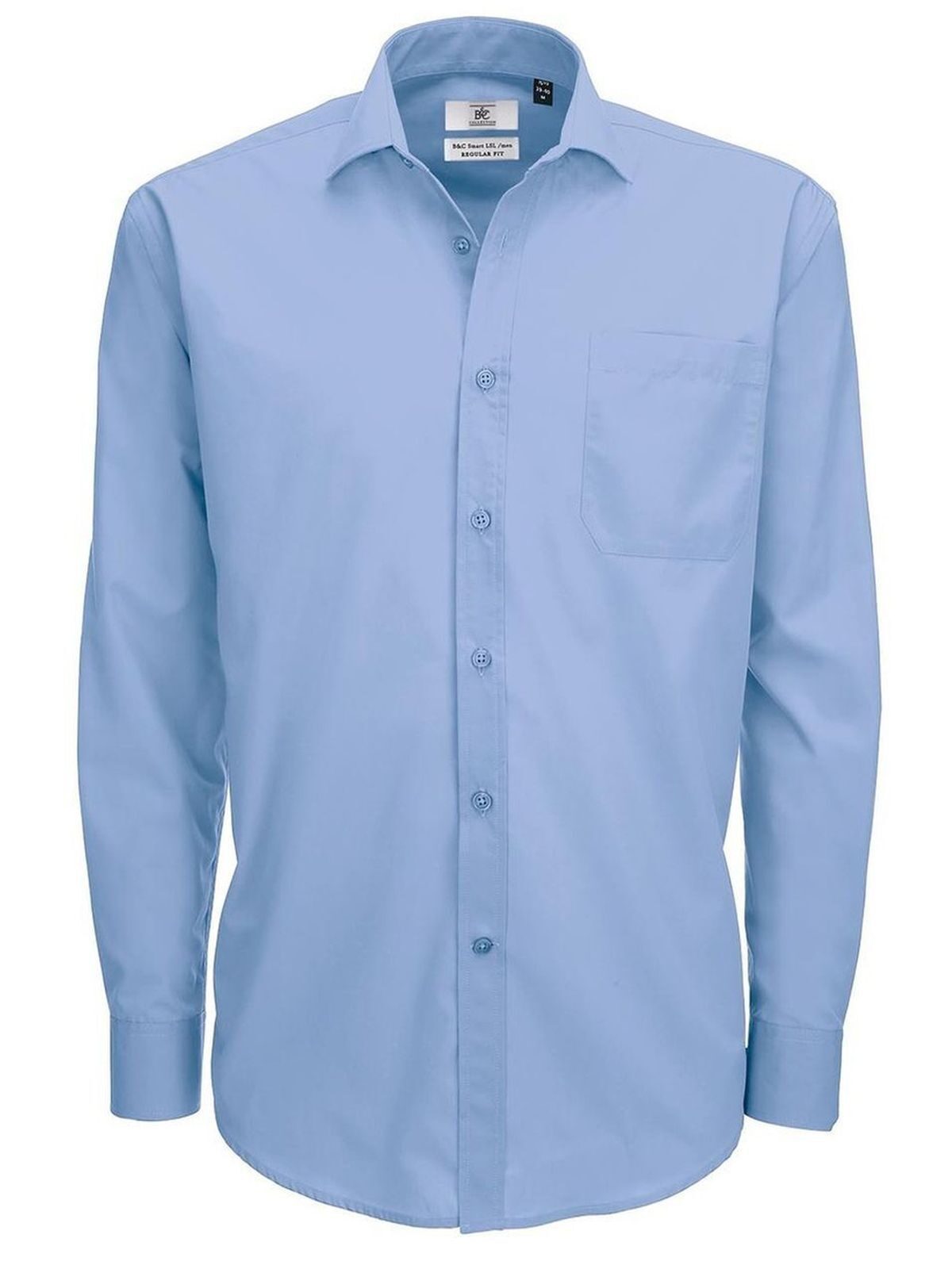Smart LSL Herren Hemd / Bluse – B&C – Farbe business blue – individuell veredelbar