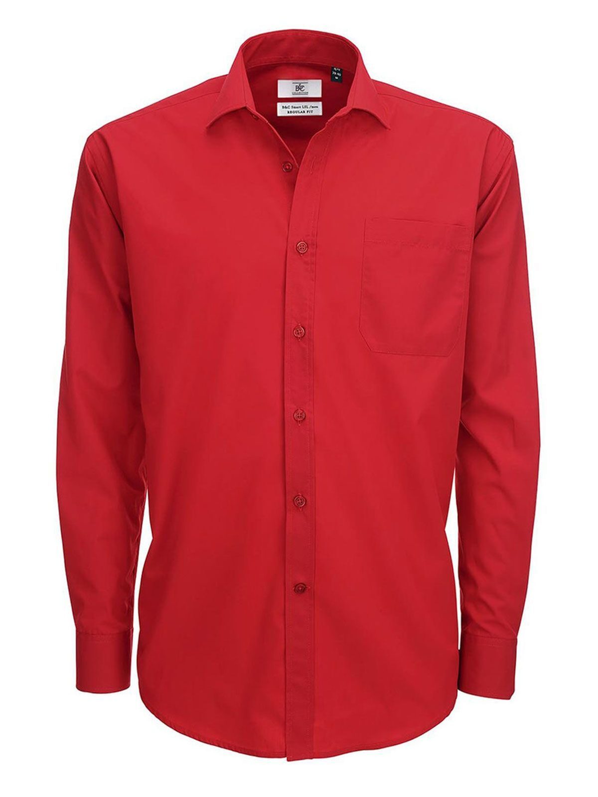 Smart LSL Herren Hemd / Bluse – B&C – Farbe deep red – individuell veredelbar