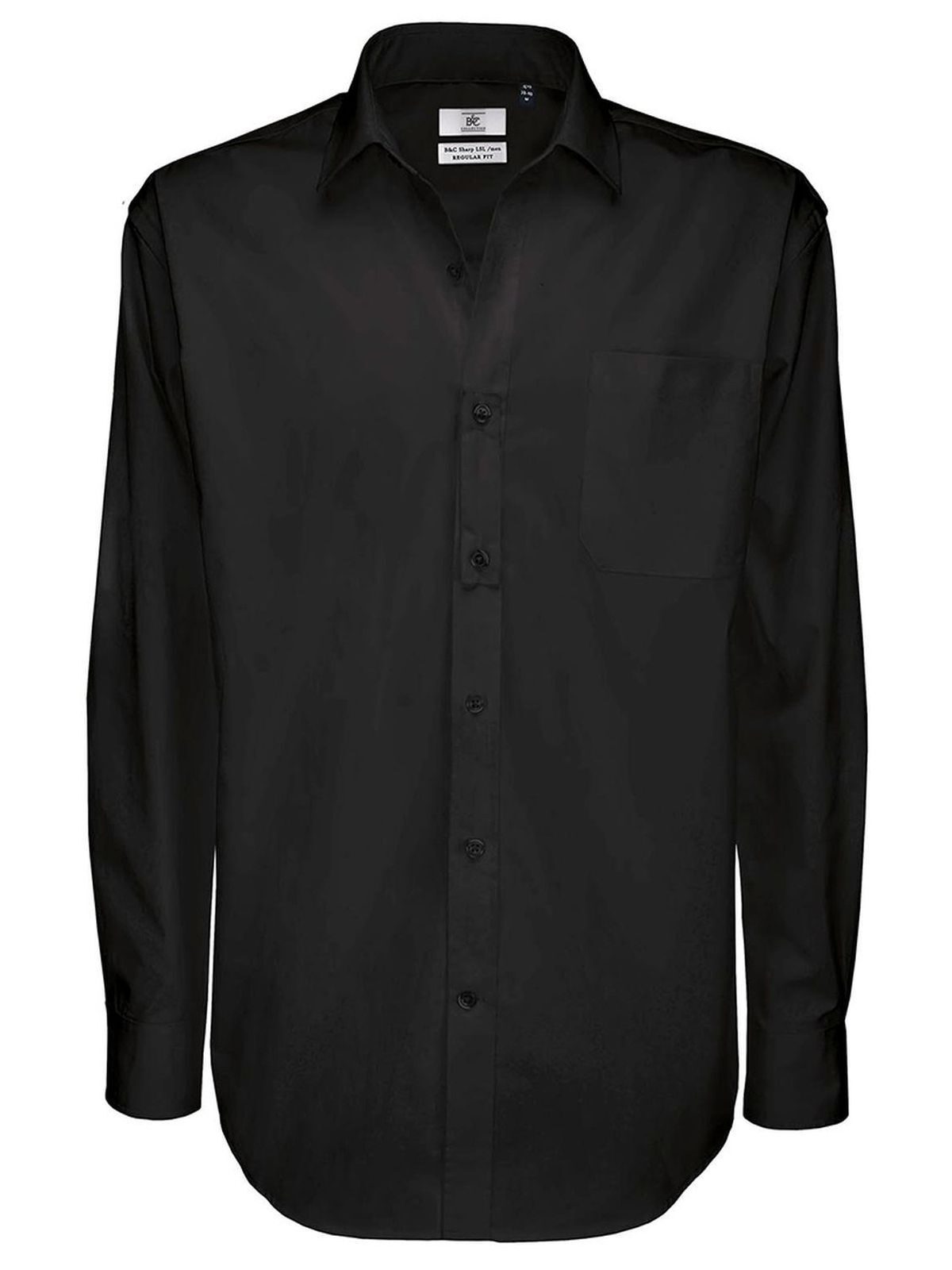 Sharp LSL Herren Hemd / Bluse – B&C – Farbe Schwarz – individuell veredelbar