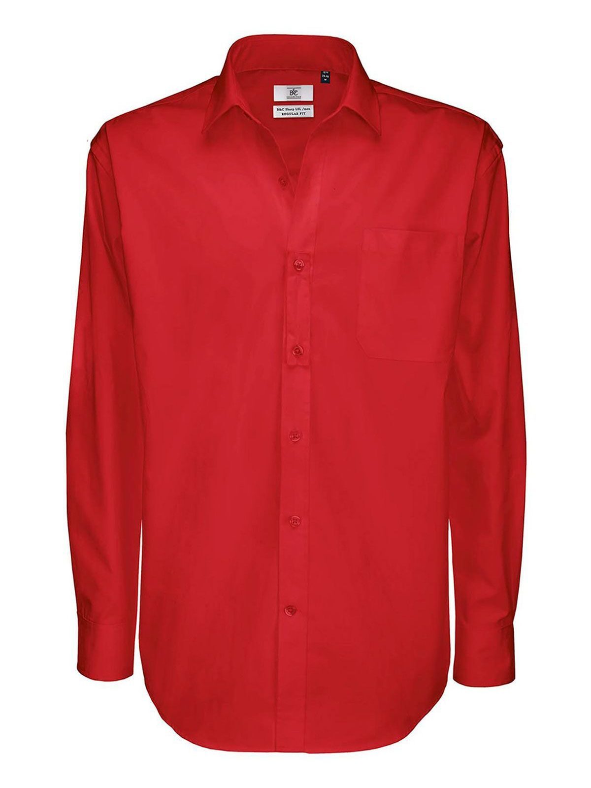 Sharp LSL Herren Hemd / Bluse – B&C – Farbe deep red – individuell veredelbar