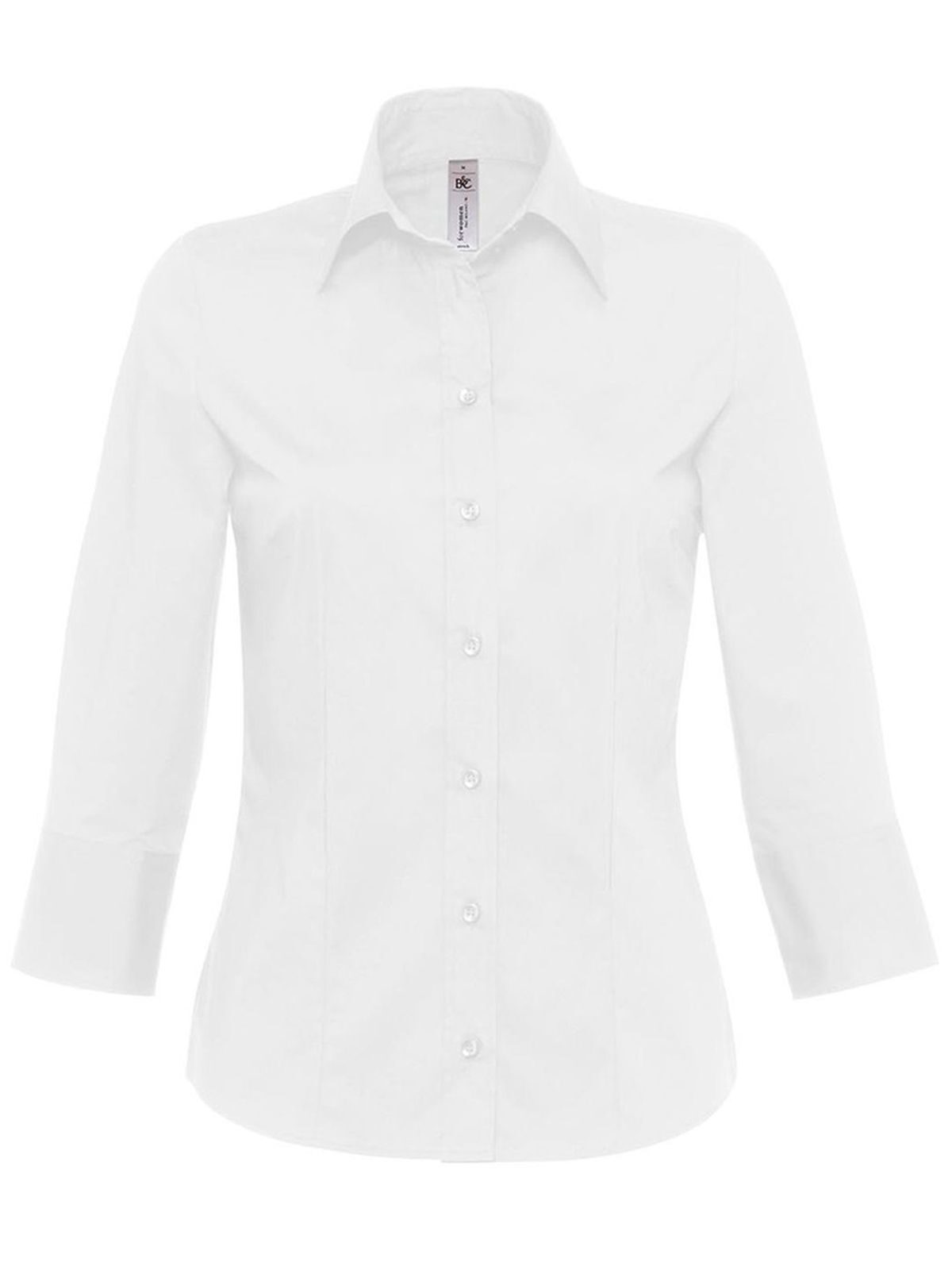 Milano Damen Hemd / Bluse – B&C – Farbe Weiß – individuell veredelbar
