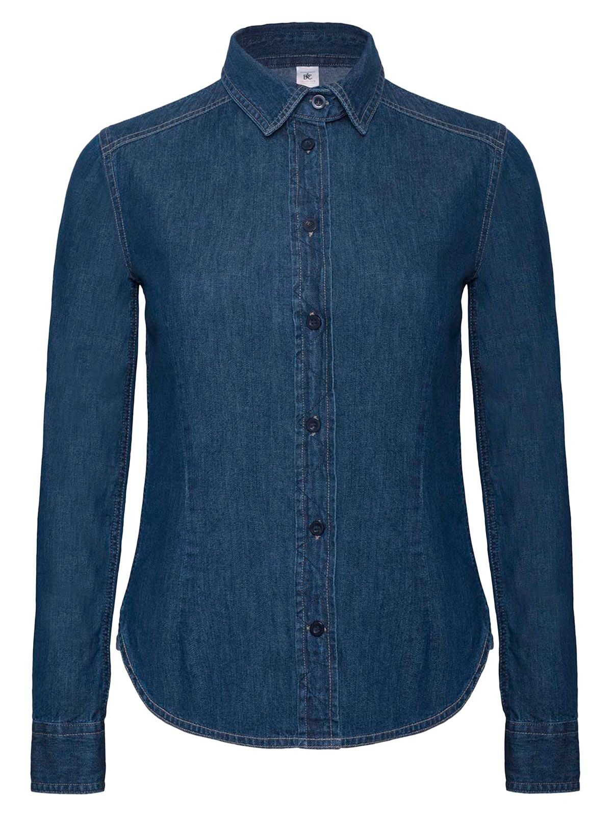 Dnm Vision Damen Hemd / Bluse – B&C – Farbe deep blue denim – individuell veredelbar
